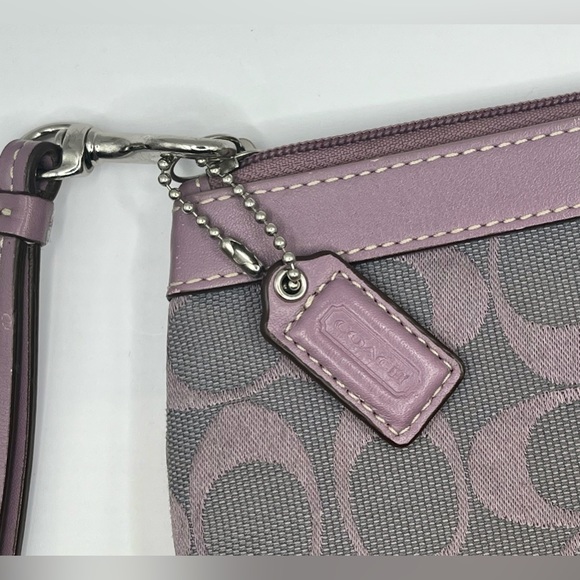 Coach Purple & Grey Wristlet Pouch - Picture 3 of 4